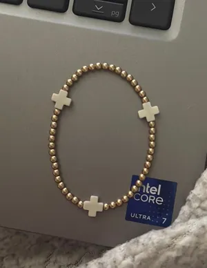 ENewton White Cross Bracelet thumbnail 1