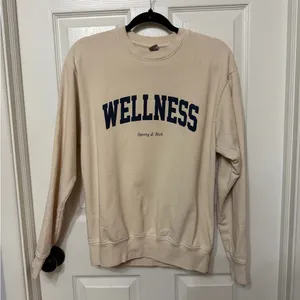 Sporty and Rich Cream Wellness Sweatshirt XS unisex‎ oversized thumbnail 2