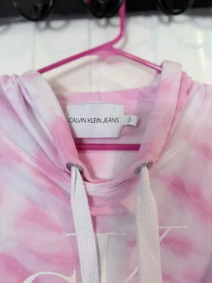 Calvin Klein Pink Tie-Dye Hoodie thumbnail 3