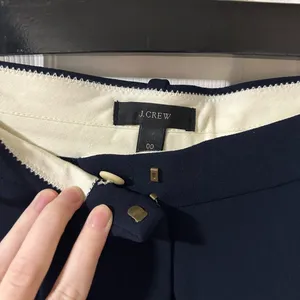 Navy JCrew Tailored Trouser Shorts thumbnail 3