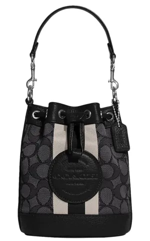NWT Coach C8322 Mini Dempsey Bucket Bag In Signature Jacquard thumbnail 1