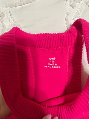 Aerie Cropped Ribbed Tank Top thumbnail 3