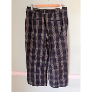 Blue 1901 Navy Plaid Tartan Tory Wide Leg Pants, sz‎ 10 thumbnail 3