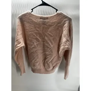 Tahari 100% 2 Ply Cashmere Pull Over Sweater Blush Pink‎ Small Winter Soft thumbnail 3