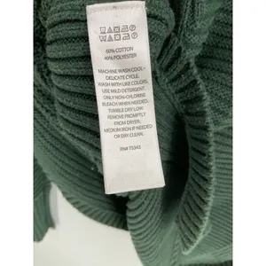 Aspen Women Sweater Dark Green Mixed Ribbed Knit Crew Neck XS thumbnail 4
