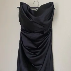 House‎ of CB L D-DD Adrienne black satin strapless corset maxi dress NWOT thumbnail 10