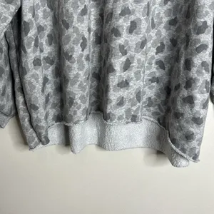 Aerie Women’s Oversized Terry Sweatshirt Leopard Print Loungewear Cozy size S thumbnail 6