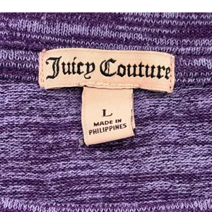 Juicy Couture Sweater Sz L Purple Dye Cutout‎ Lightweight Long Sleeve Top thumbnail 3