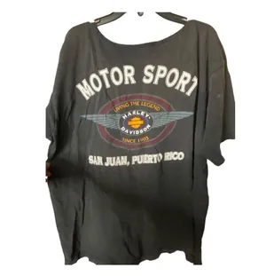 Vintage Women's Size XL Harley Davidson Motor Sport T Shirt San Juan Puerto Rico thumbnail 2