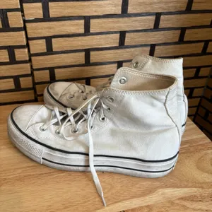 Converse Chuck Taylor All‎ Star White Lift Platform High Top Sneakers Size 10 thumbnail 3