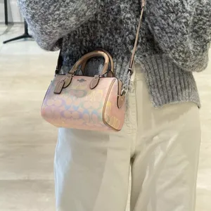 NWT Coach Mini Rowan Crossbody Bag Rainbow Signature Canvas CDC39 Sand Multi thumbnail 8