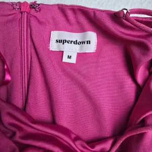 Superdown Sydney Glitter Mini Dress Hot‎ Pink Cami Straps Bodycon Party Size M thumbnail 4