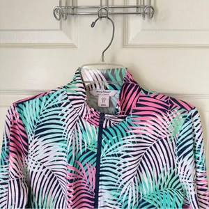 Tommy‎ Bahama Medium Golf & Tennis Tropical Full Zip Jacket Vaporwave Miami Vice thumbnail 4