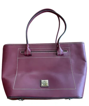 Dooney & Bourke Beacon Collection Matte Bordeaux Vacchetta Leather Shoulder Bag thumbnail 1