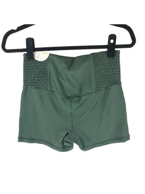 Offline By Aerie Real Me Shortie Green High-Rise Womens Shorts Size L thumbnail 2