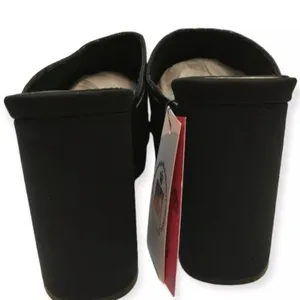 NWT Juicy Couture J-Girly Black White Logo Block Heel Mules Y2K Size 9.5 thumbnail 5