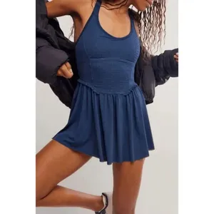Free People Movement Smockin Hot Navy Blue Dress Shorts Small NWOT thumbnail 8