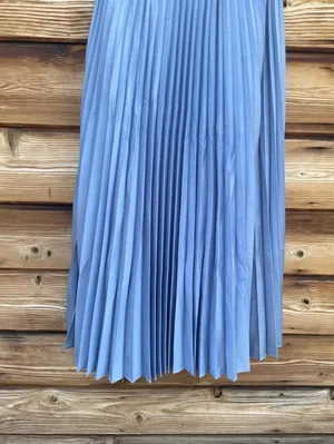 O.p.t. Few Moda Blue Size 2 ADA Pleated Strapless Midi Dress thumbnail 10