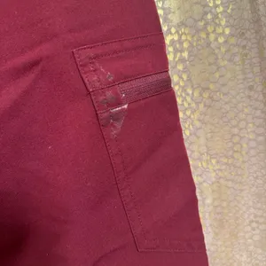 FIGS Burgundy Maroon Zamora Jogger Pants Casma Pocket Scrub Top Set XS/XXS thumbnail 7
