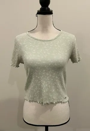 Hollister Floral Baby Tee thumbnail 1