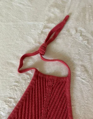 Sky And Sparrow Crochet Halter Top thumbnail 3