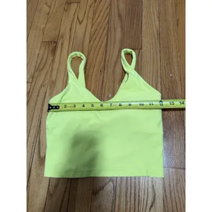 Lululemon Align Nulu Crop Tank‎ Top Electric Lemon Yellow Size 4 thumbnail 6