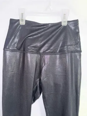 Beyond Yoga Black Shiny Shimmery High-Waist Sexy Leggings Size XS thumbnail 6
