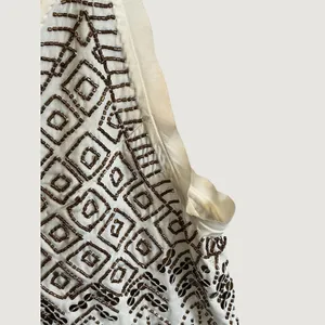 Free People Ivory Beaded Sequin Geometric Embellished Cami Tank Top XS thumbnail 8