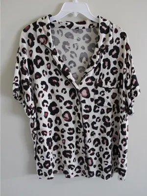 Stars Above Leopard Print Pajama Set Size XXL thumbnail 1