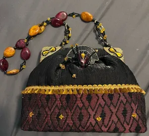 Mary Frances Designer Beaded Purse Handbag Shoulder Bag Tassel Fringe thumbnail 1