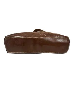 Wilsons Leather Faux Snakeskin Shoulder Bag NWT Brown Python Print Baguette thumbnail 7