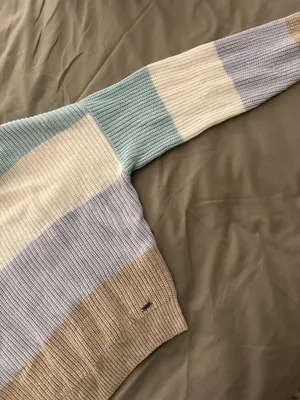 Hollister Striped V Neck Sweater thumbnail 4