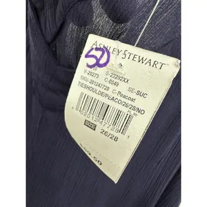 Ashley Stewart Navy Tie Strap‎ Maxi Dress Asymmetrical Hem Sz 4X Boho Resort thumbnail 7