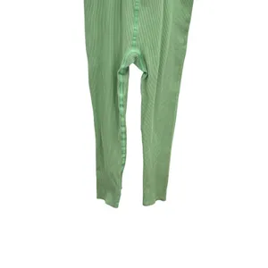 Free People Free Throw Onesie Jumpsuit Ribbed Seamless Green‎ Size Large thumbnail 11