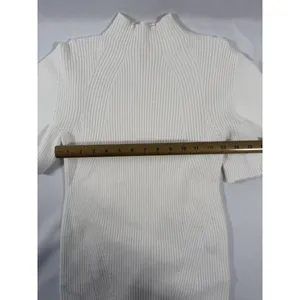 Maeve By Anthropologie Annette Short-Sleeve Mock Neck Puff-Sleeve Sweater Medium thumbnail 4