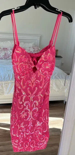 B. Darlin Hot Pink Homecoming Dress thumbnail 2