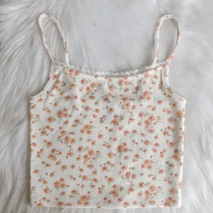 Forever 21 Off White floral cami crop top, brand new thumbnail 1