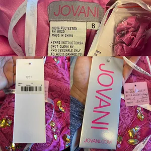 JOVANI Pink Lace Dress Strapless Mermaid Sweetheart Gown Prom Formal Gala 6 NWT thumbnail 8