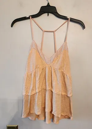 American eagle light yellow tank top blouse size small thumbnail 1