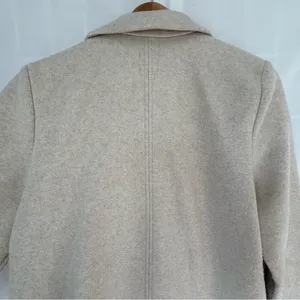 Zara Buttoned soft coat Sand size large shacket trench thumbnail 8