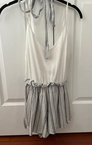 Altar'd State Striped Romper thumbnail 1