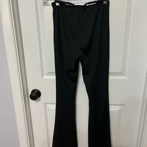 NWOT Edikted Aliyah STRAP FLARE PANTS black‎ size small thumbnail 4