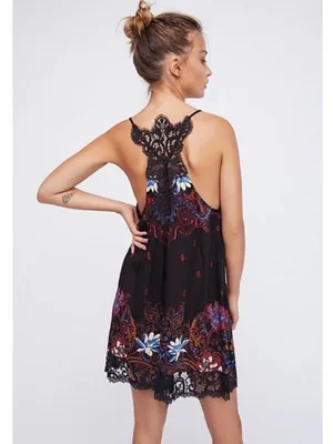 Free People Who's Sorry Now Slip Dress Size Small thumbnail 4