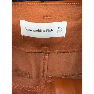 Abercrombie & fitch Brown Faux Leather Ankle Wide Leg Paper Bag Pants XLP#764 thumbnail 7