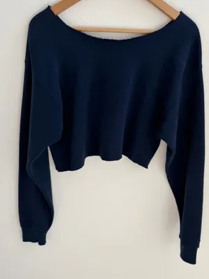 Notre Dame Fighting Irish Distressed Off Shoulder Cropped Sweatshirt thumbnail 12