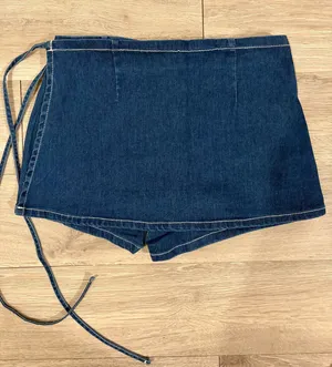 Denim Wrap Skirt Blue Size 29 thumbnail 1