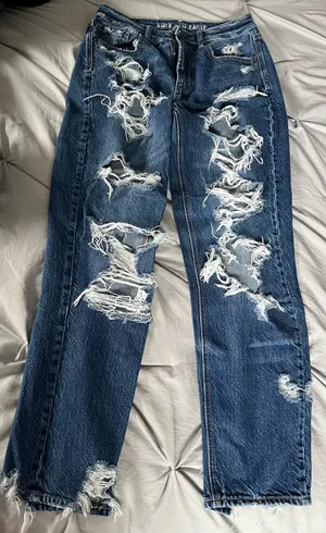 American Eagle Distressed Jeans Blue Denim Stretch thumbnail 1