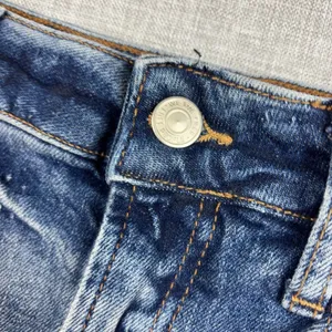 We The Free Jeans Womens 27 Blue Medium Wash High Rise Straight Distressed Denim thumbnail 6
