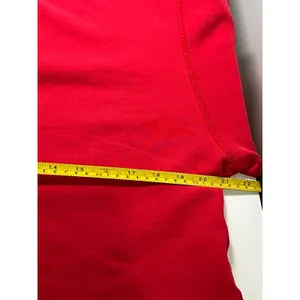 Rag & Bone JEAN Red Cropped French‎ Terry Sweatshirt Raw Hem Medium thumbnail 6
