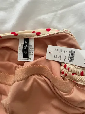 J.Crew Ruched one-piece swimsuit with side ties in red dot print thumbnail 5